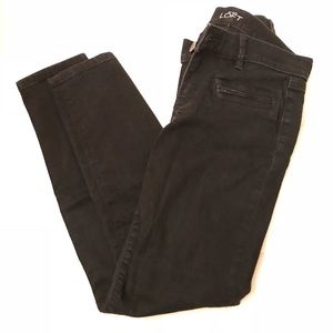Loft black skinny jeans size 27/4